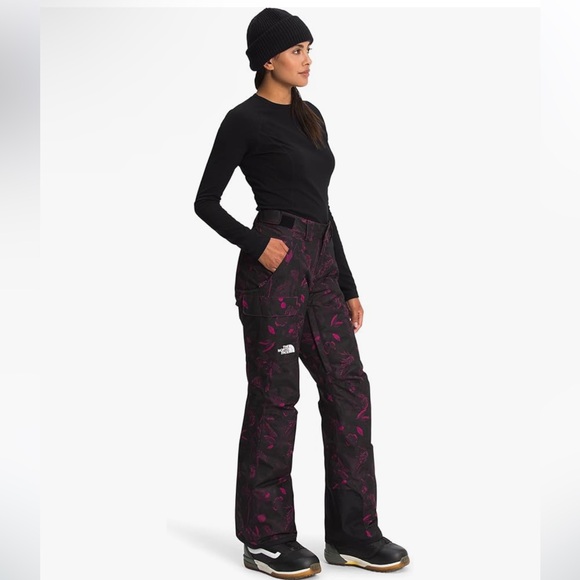 The North Face Freedom Insulated Snow Pants Roxbury Pink Halftone Print Size ML - Picture 3 of 12